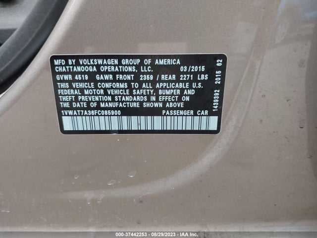 1VWAT7A36FC085900 Volkswagen Passat 1.8t Limited Edition