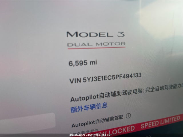 5YJ3E1EC5PF494133 Tesla Model 3 Performance