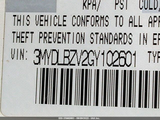 3MYDLBZV2GY102601 Scion IA