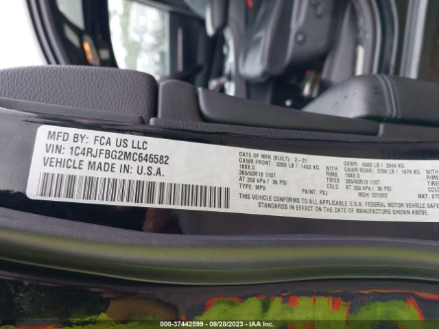 1C4RJFBG2MC646582 Jeep Grand Cherokee Limited