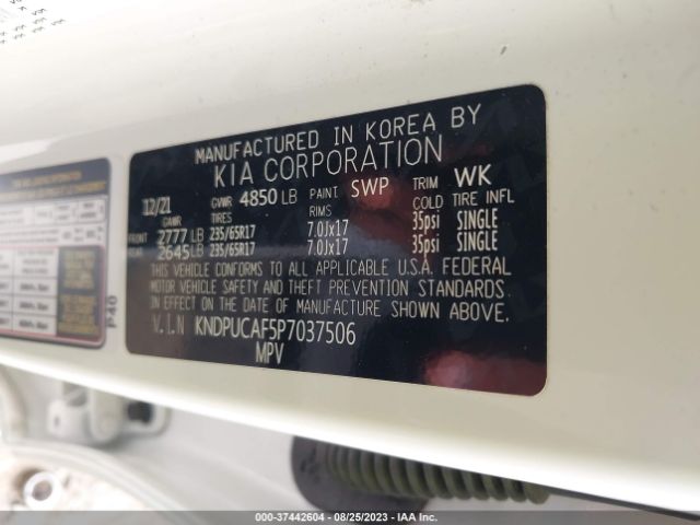 KNDPUCAF5P7037506 KIA Sportage Lx