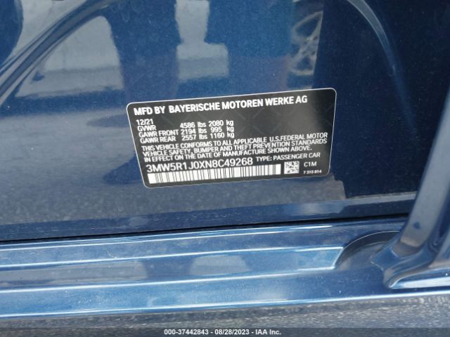 3MW5R1J0XN8C49268 BMW 3 Series 330i