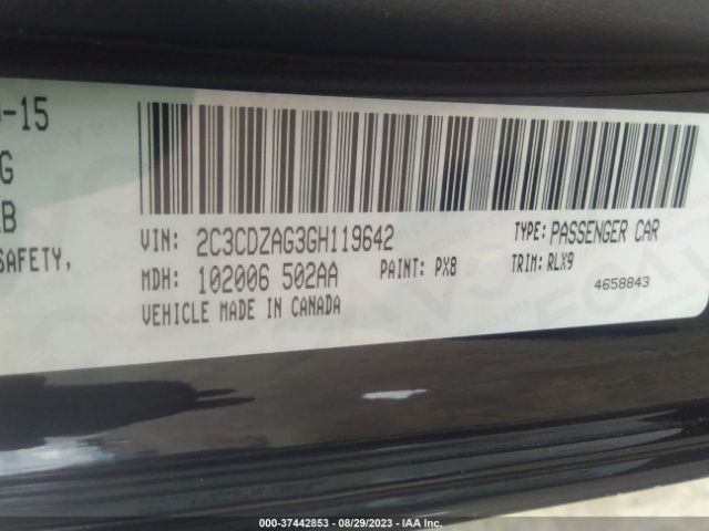2C3CDZAG3GH119642 Dodge Challenger Sxt Plus