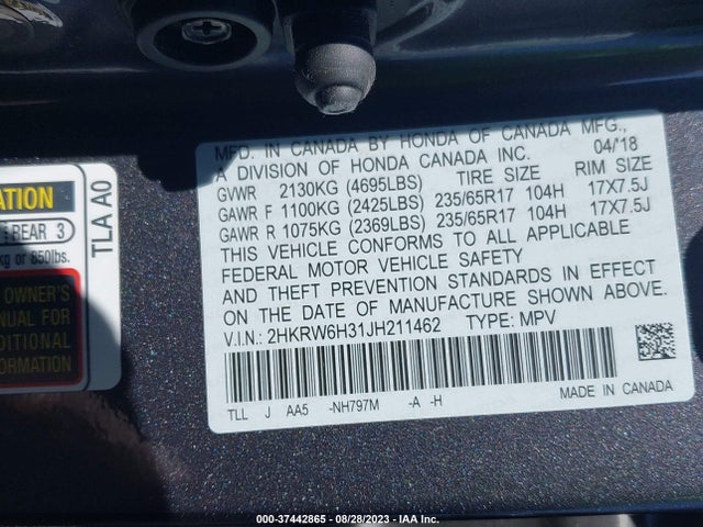 Honda CR-V LX 2018 2HKRW6H31JH211462 Image 9