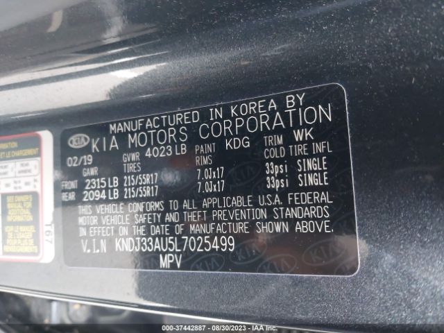 KNDJ33AU5L7025499 KIA SOUL EX