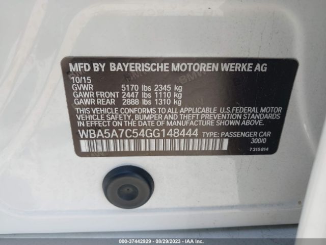 WBA5A7C54GG148444 BMW 5 Series 528i Xdrive