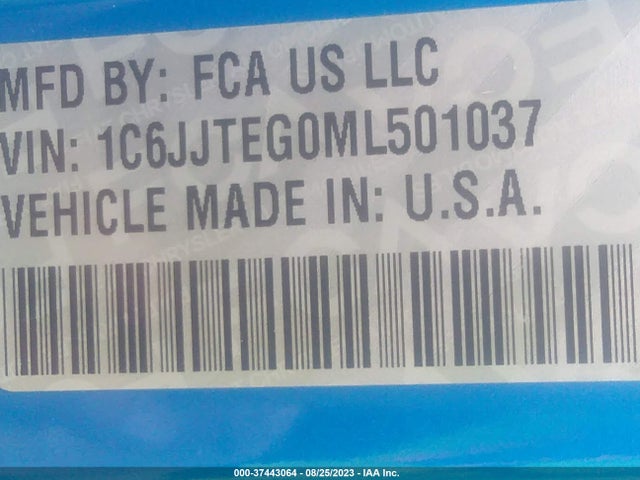 Jeep Gladiator Mojave 2021 1C6JJTEG0ML501037 Image 9