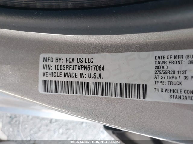 1C6SRFJTXPN617064 RAM 1500 Laramie
