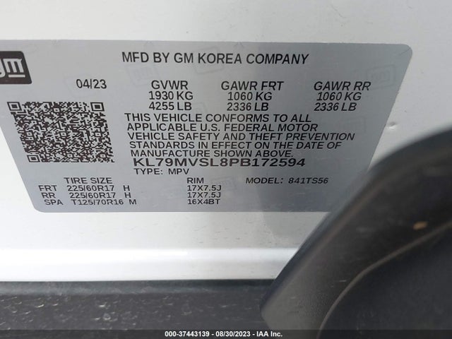 Chevrolet Trailblazer Activ 2023 KL79MVSL8PB172594 Image 9