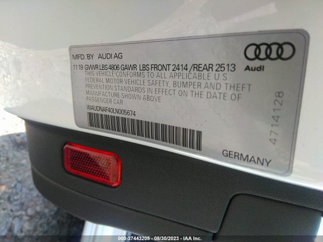 WAUDNAF40LN005674 Audi A4 PREMIUM