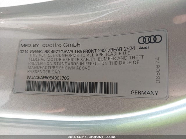 WUAC6AFR0EA901705 Audi RS 5