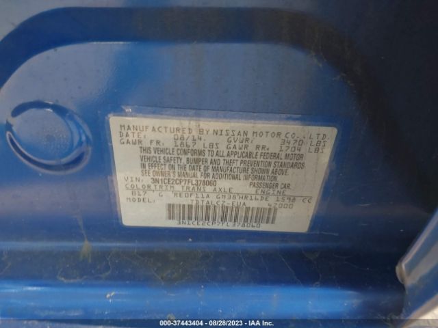 3N1CE2CP7FL378060 Nissan Versa Note S Plus