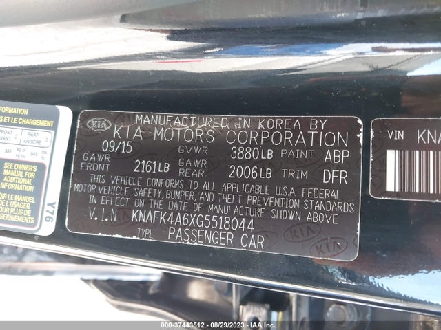 KIA FORTE LX 2016 KNAFK4A6XG5518044 Image 9