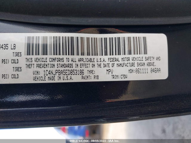 1C4NJPBA5ED853186 Jeep Patriot Altitude