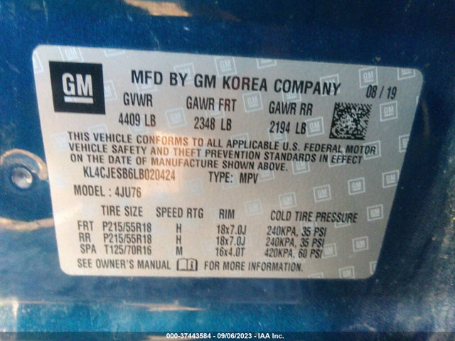 Buick Encore Preferred 2020 KL4CJESB6LB020424 Image 9