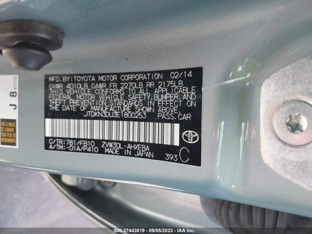 Toyota Prius Four/five/three/one/two 2014 JTDKN3DU3E1800253 Image 16