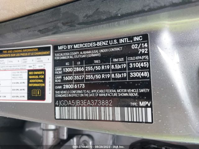 4JGDA5JB3EA373882 Mercedes-Benz M-class Ml 350