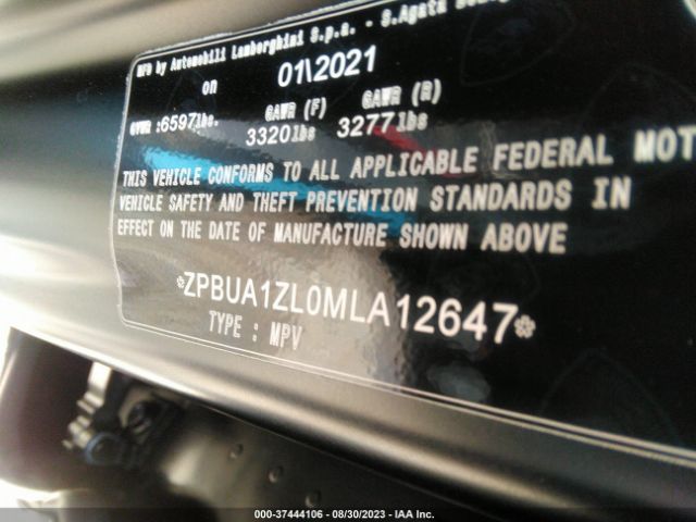 ZPBUA1ZL0MLA12647 Lamborghini Urus Pearl Capsule/graphite Capsule