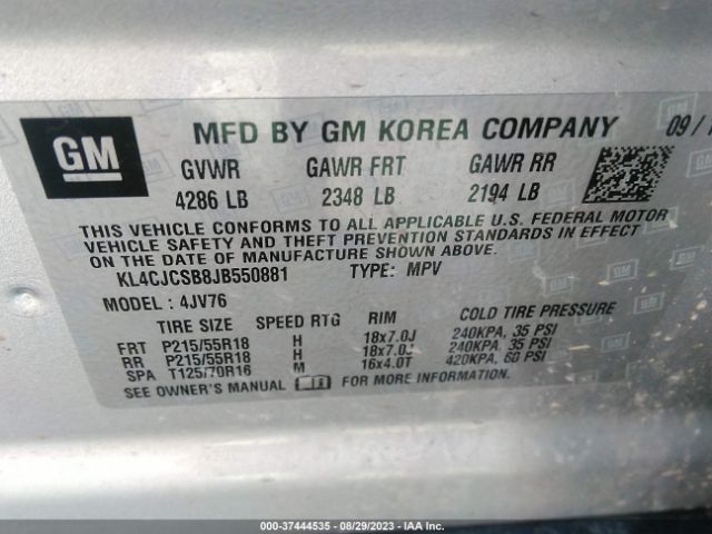 KL4CJCSB8JB550881 Buick Encore Essence