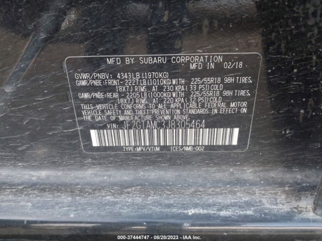 JF2GTAMC3J8305464 Subaru Crosstrek Limited