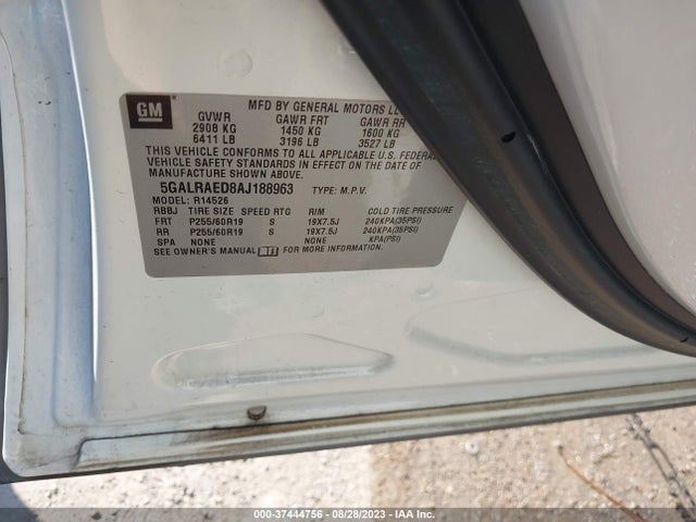 2010 BUICK ENCLAVE CX VIN: 5GALRAED8AJ188963