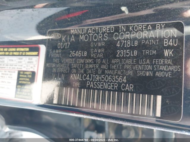KNALC4J19H5063564 KIA Cadenza Premium
