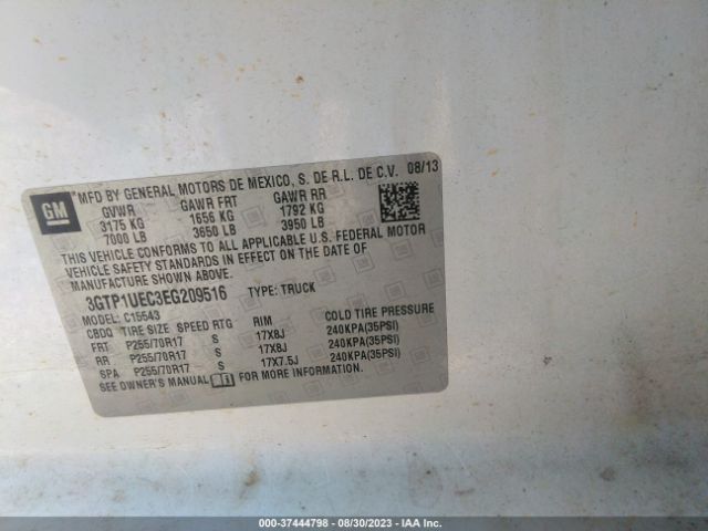 3GTP1UEC3EG209516 GMC Sierra 1500 Sle