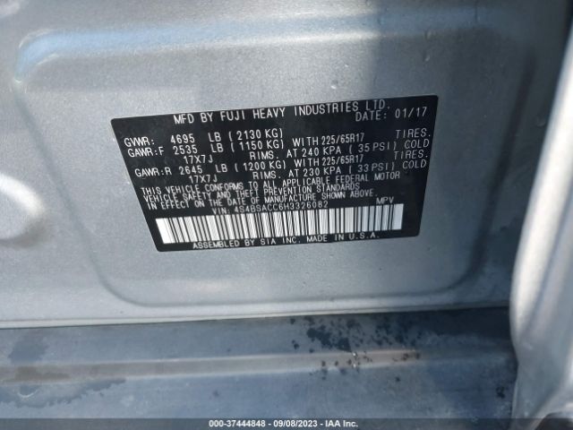 4S4BSACC6H3326082 Subaru Outback Premium