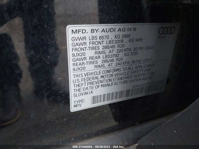 WA1LAAF73HD014588 Audi Q7 Premium Plus