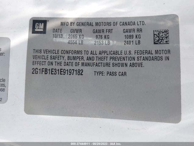 Chevrolet CAMARO LT 2014 2G1FB1E31E9197182 Image 9