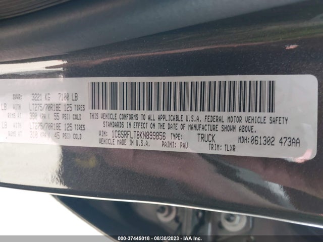 RAM 1500 Rebel 2019 1C6SRFLT8KN899856 Image 9