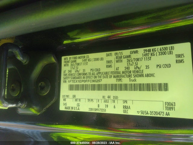 Ford F-150 Xl 2015 1FTEX1EP0FFC90257 Image 9