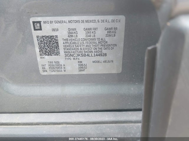 Chevrolet TRAX LS 2020 3GNCJKSB4LL144928 Image 9