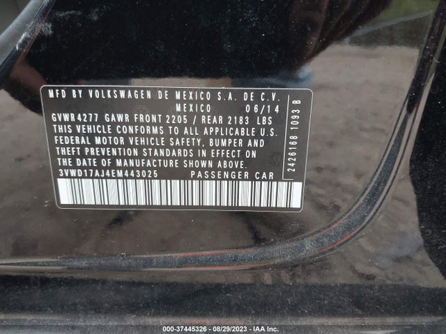 3VWD17AJ4EM443025 Volkswagen Jetta Sedan Se