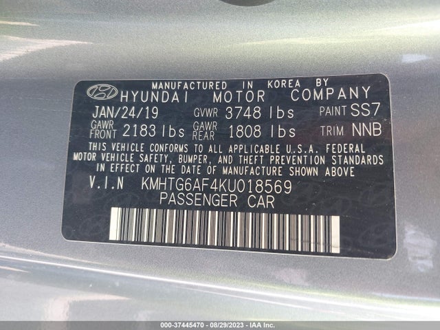 Hyundai Veloster 2.0 2019 KMHTG6AF4KU018569 Image 9