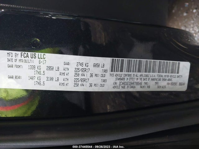 Dodge Grand Caravan Gt 2017 2C4RDGEG9HR799546 Image 9