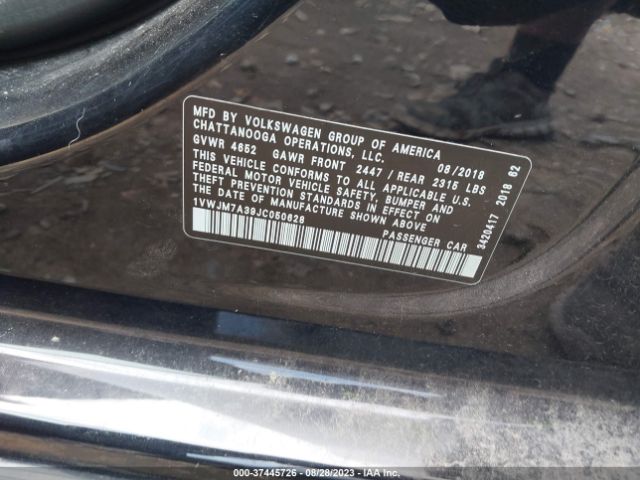 2018 VOLKSWAGEN PASSAT 1VWJM7A39JC050628 Photo 8