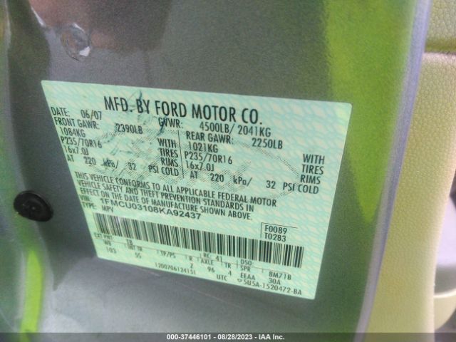 2008 FORD ESCAPE 1FMCU03108KA92437 Photo 8