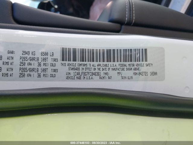 1C4RJFBG7FC846361 Jeep Grand Cherokee Limited