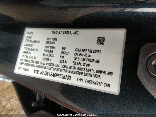 2023 Tesla 3, VIN: 5YJ3E1EA6PF596233