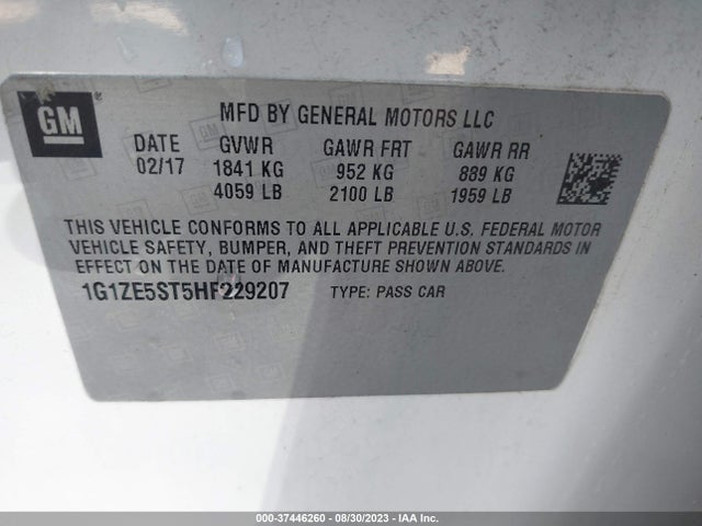 Chevrolet MALIBU 1LT 2017 1G1ZE5ST5HF229207 Image 9