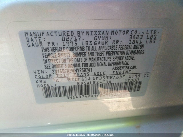 Nissan SENTRA S 2017 3N1AB7AP4HY269741 Image 9