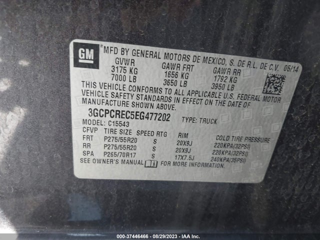 Chevrolet Silverado 1500 Lt 2014 3GCPCREC5EG477202 Image 15