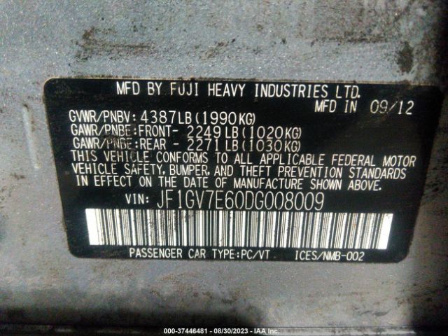 2013 SUBARU IMPREZA WRX JF1GV7E60DG008009 Photo 8