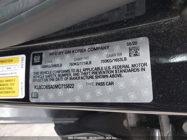 Chevrolet SPARK 1LT 2021 KL8CD6SA0MC715822 Image 9
