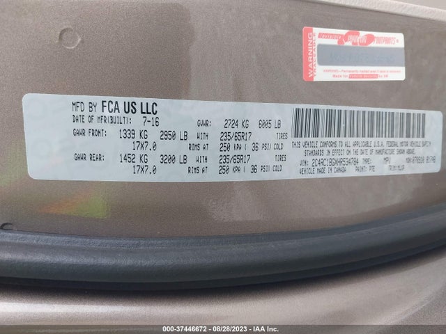 2C4RC1BGXHR534784 Chrysler Pacifica Touring-l