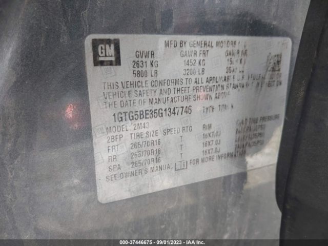 1GTG5BE35G1347746 GMC Canyon 2wd