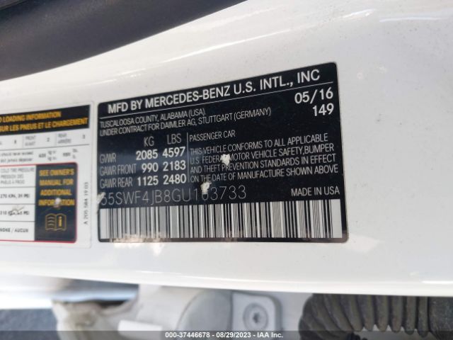 55SWF4JB8GU163733 Mercedes-Benz C-class C 300