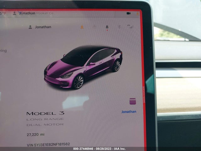 2022 Tesla 3, VIN: 5YJ3E1EB2NF181562