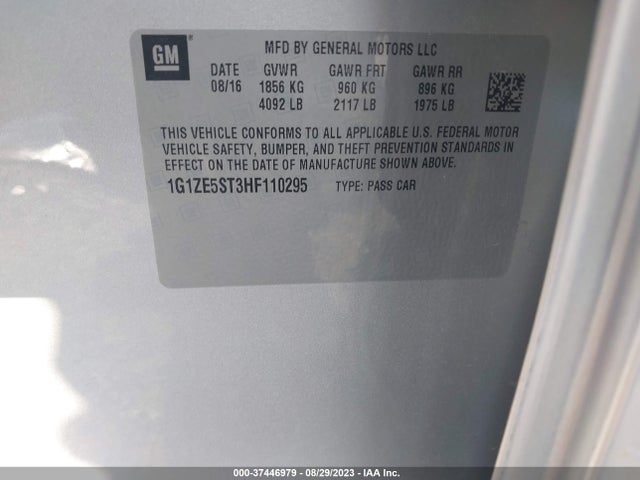 Chevrolet MALIBU LT 2017 1G1ZE5ST3HF110295 Image 9